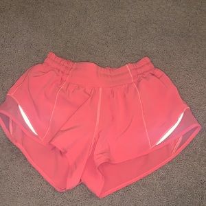 Neon Pink Lululemon Hotty Hot Shorts Sz2